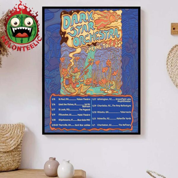 Dark Star Orchestra Event Poster Spring Tour 2025 Dates List Schedule Home Decor Poster Canvas