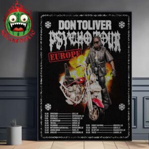 Don Toliver Psycho Euro Tour 2025 Dates List Schedule Home Decor Poster Canvas