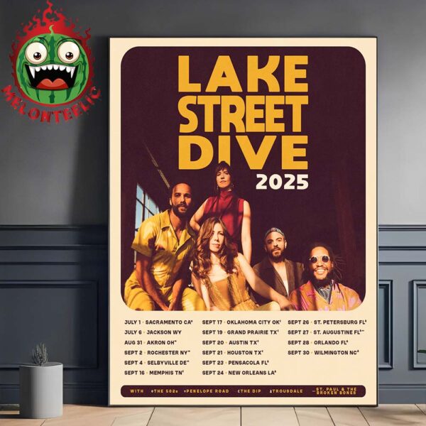 Lake Street Dive Official Poster Dates List Tour 2025 Schedule Home Decor Poster Canvas