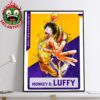 Los Angeles Lakers X One Piece Poster Straw Hat Pirates Game Night Collab On February 28th 2025 Home Decor Poster Canvas