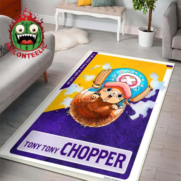 Los Angeles Lakers X One Piece Character Poster Tony Tony Chopper Game Night Collab On February 28th 2025 Home Decor Rug Carpet