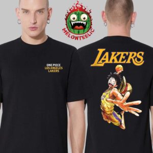 Los Angeles Lakers X One Piece Luffy Tee NBA Two Sides Unisex T-Shirt