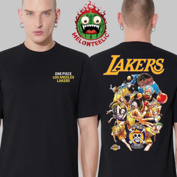 Los Angeles Lakers X One Piece Straw Hat Pirates Tee NBA Two Sides Unisex T-Shirt