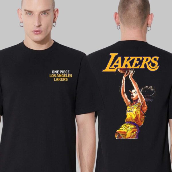 Los Angeles Lakers X One Piece Usopp Tee NBA Two Sides Unisex T-Shirt