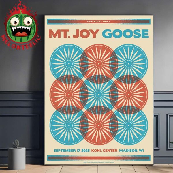 MT Joy X Goose Event Poster At Kohl Center In Madison WI On September 17th 2025 Home Decor Poster Canvas