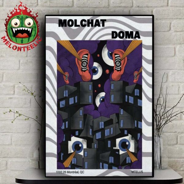 Molchat Doma Tonight Poster At Mtelus In Montreal QC On February 17th 2025 Home Decor Poster Canvas