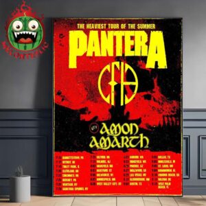 Pantera With Amon Amarch Event Poster The Heaviest Tour Of The Summer Dates List Schedule Home Decor Poster Canvas