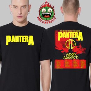 Pantera With Amon Amarch Event Poster The Heaviest Tour Of The Summer Dates List Schedule Two Sides Unisex T-Shirt