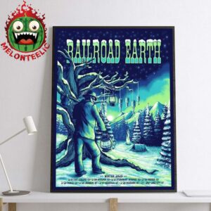 Railroad Earth Event Poster Winter 2025 Tour Dates List Home Decor Poster Canvas