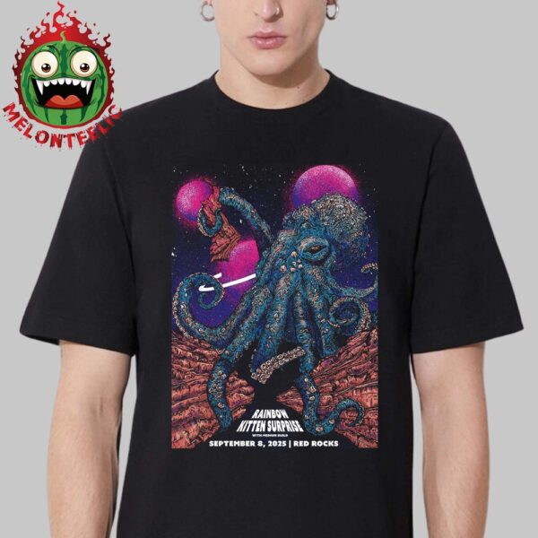 Rainbow Kitten Surprise With Medium Build At Red Rocks In Colorado On September 8th 2025 The Octopus Artwork Unisex T-Shirt