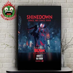 Shinedown Event Poster Dance Kid Dance Tour At Kia Forum In Inglewood California On August 3 2025 Home Decor Poster Canvas