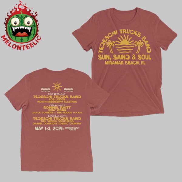 Tedeschi Trucks Band Sun Sand And Soul 2025 In Miramar Beach FL Lineup Tee Unisex T-Shirt