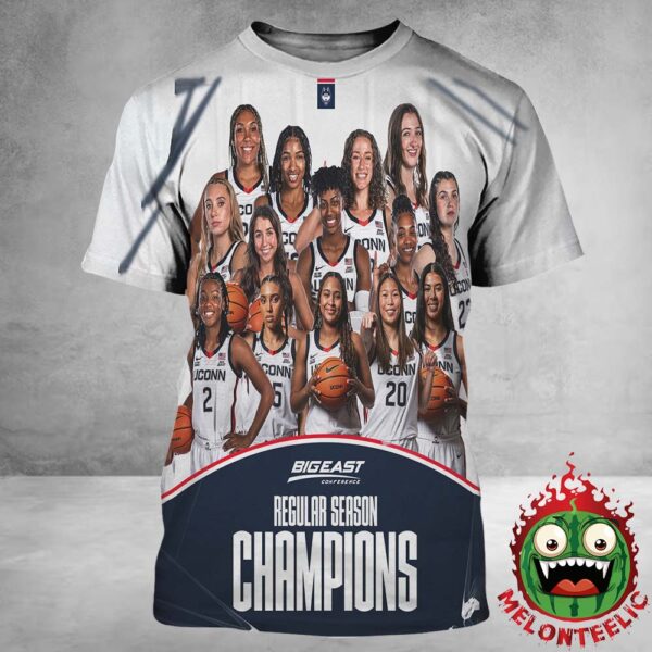 The UConn Women’s Basketball Are Big East Champions 2025 NCAA All Over Print Shirt