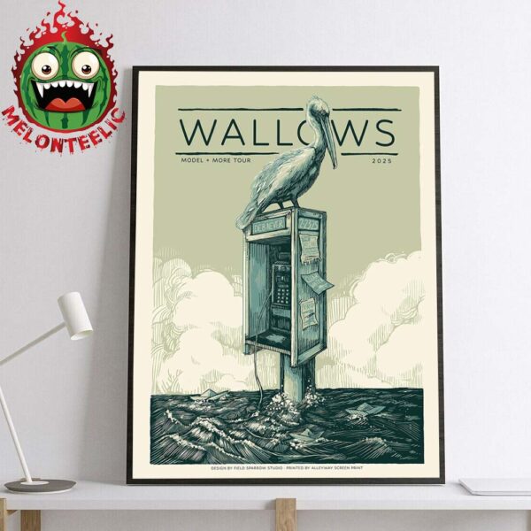 Wallows Event Poster Model And More Tour 2025 At The Bay Care Sound In Clearwater FL On February 23th 2025 Home Decor Poster Canvas