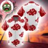 Akatsuki White Red Naruto Collections Summer 2025 Hawaiian Shirt For Family