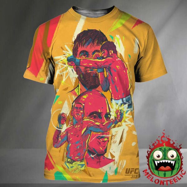 Alex Pereira Vs Magomed Ankalaev Artist Series Poster UFC 313 All Over Print Shirt