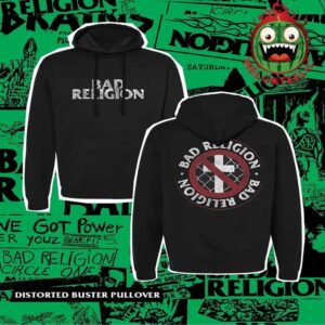 Bad Religion Merch 2025 Distorted Buster Unisex Hoodie