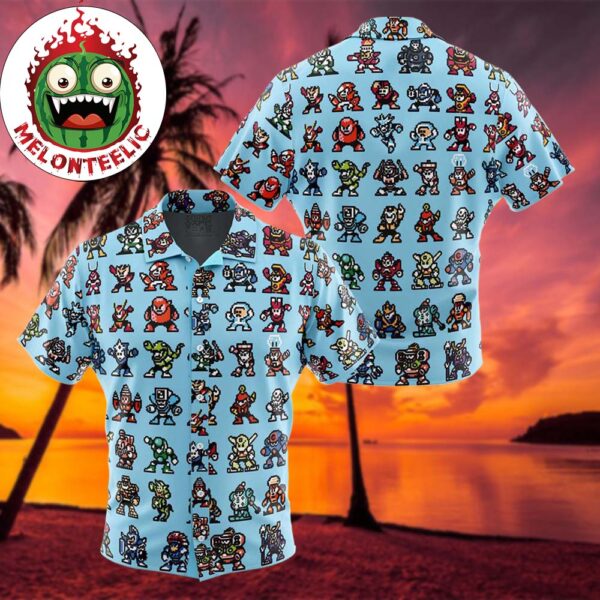 Badguys Mega Man Funny Collections Summer 2025 Hawaiian Shirt For Man