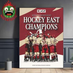 Boston College Eagles Men’s Ice Hockey Are Hockey East Champions 2025 NHL Home Decor Poster Canvas