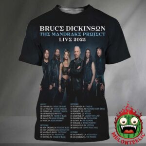 Bruce Dickinson Event Poster The Mandrake Project Live Tour 2025 Date List Schedule All Over Print Shirt