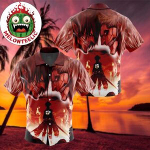 Burning Attack On Titan Collections Funny Summer 2025 Hawaiian Shirt