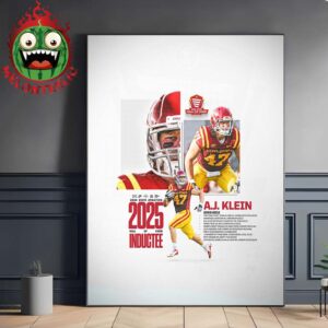 Congratulations To Aaron James Klein Into Iowa State Athletics Hall of Fame 2025 Home Decor Poster Canvas