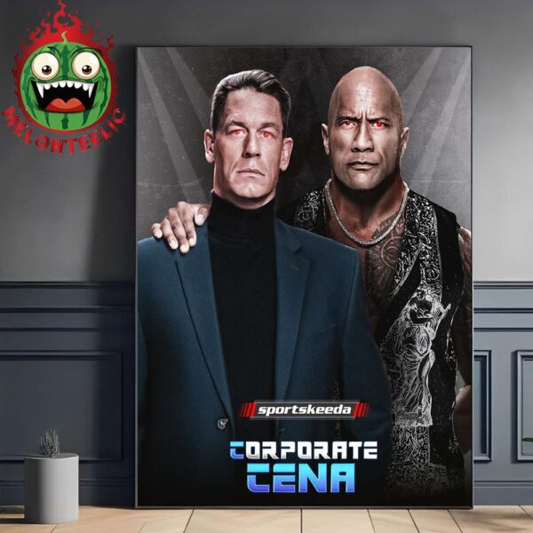 John Cena And The Rock Turn Heel WWE Elimination Chamber 2025 Home Decor Poster Canvas