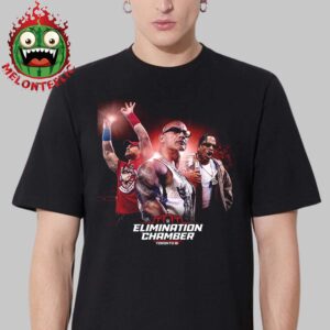 John Cena The Rock And Travis Scott WWE Elimination Chamber 2025 At Toronto In Canada Unisex T-Shirt