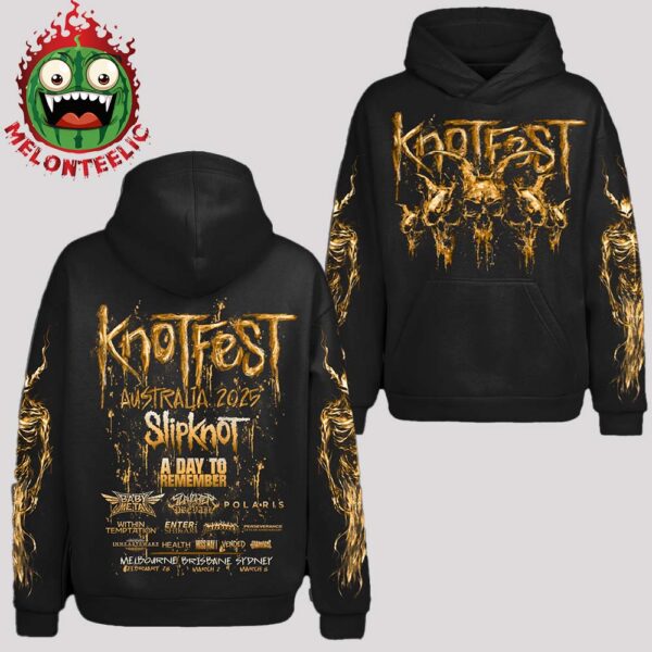 Knotfest Australia 2025 Merch Fire Dripper Unisex Hoodie