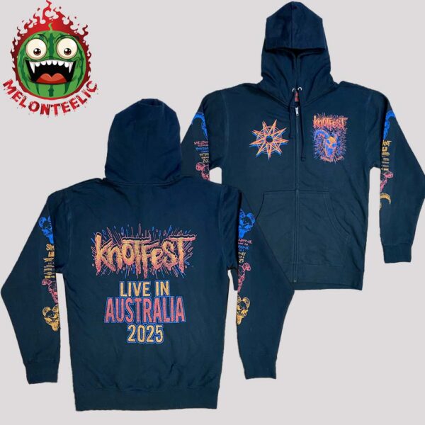 Knotfest Australia 2025 Merch Skull Bang Unisex Zip Hoodie