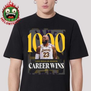 LeBron James Los Angeles Lakers Reach 1000 Regular Season Career Wins 2025 NBA Unisex T-Shirt