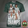 Michigan State Spartans Men Basketball Are 2025 Big Ten Champions All Over Print Shirt