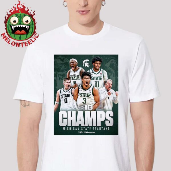 Michigan State Spartans Men Basketball Are 2025 Big Ten Champions Unisex T-Shirt