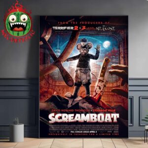 New Poster For Screamboat Full Scream Ahead April 2 2025 Home Decor Poster Canvas