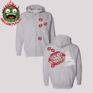 Short N’ Sweet Grey Lips Zip Hoodie