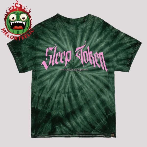 Sleep Token Even In Arcadia Merch Tee EIA Tie Dye Dark Green And Black All Over Print Shirt