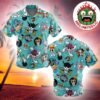 Black Aloha Akatsuki Button Up Summer Hawaiian Shirt For Men