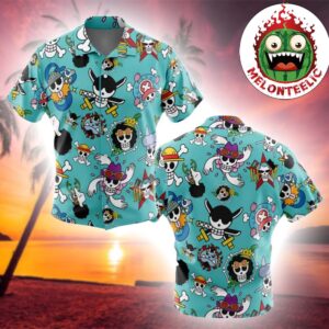 Strawhats Jolly Roger One Piece Button Up Summer 2025 Hawaiian Shirt For Family