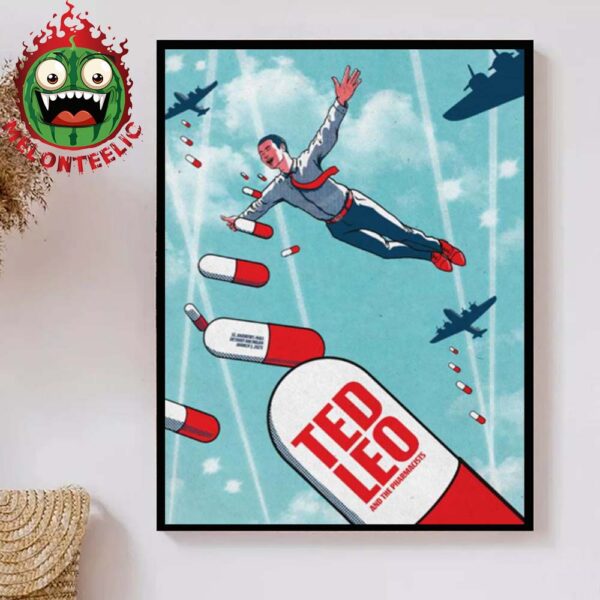 Ted Leo And The Pharmacists 2025 Tour Poster In Detroit MI At St Andrews Hall On March 1 2025 Home Decor Poster Canvas