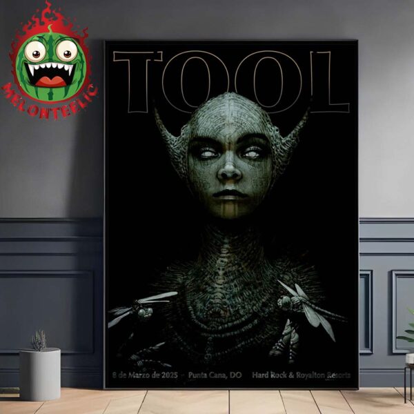 Tool Band Official Poster Night 2 At Hard Rock And Royalton Resorts In Punta Cana DO On March 8 2025 Home Decor Poster Canvas