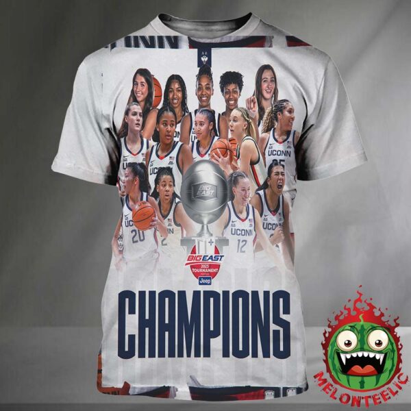 UConn Huskies Women’s Basketball Are 2025 Big East Tournament Champions NCAA All Over Print Shirt