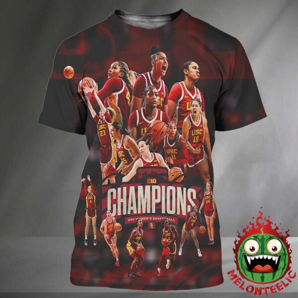 USC Trojans Women’s Basketball Are Big Ten Regular Season Champions 2025 All Over Print Shirt