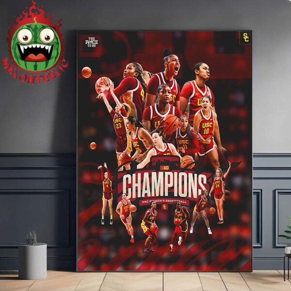 USC Trojans Women’s Basketball Are Big Ten Regular Season Champions 2025 Home Decor Poster Canvas