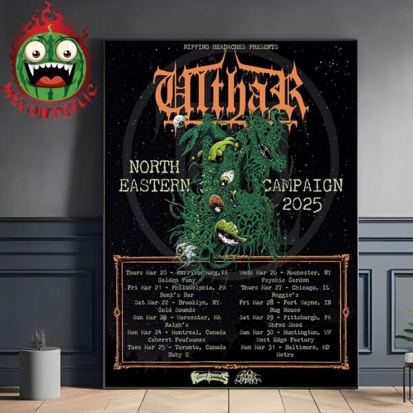 Ulthar Event Poster North Eastern Campaign 2025 Tour Dates List Home Decor Poster Canvas