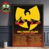 Wu Tang Clan X Run The Jewels Event Poster The Final Chamber 2025 North America Tour Dates List Schedule Home Decor Poster Canvas