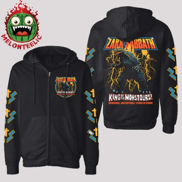 Zakk Sabbath Merch King Of Monstours Unisex Zip Hoodie